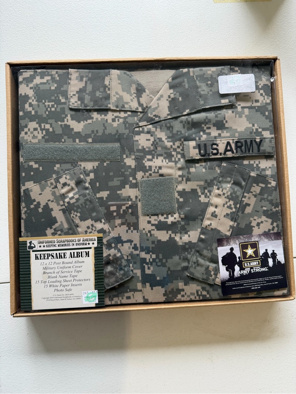 U.S. Army Keepsake Post Bound Album 12X12in-ACU Camo